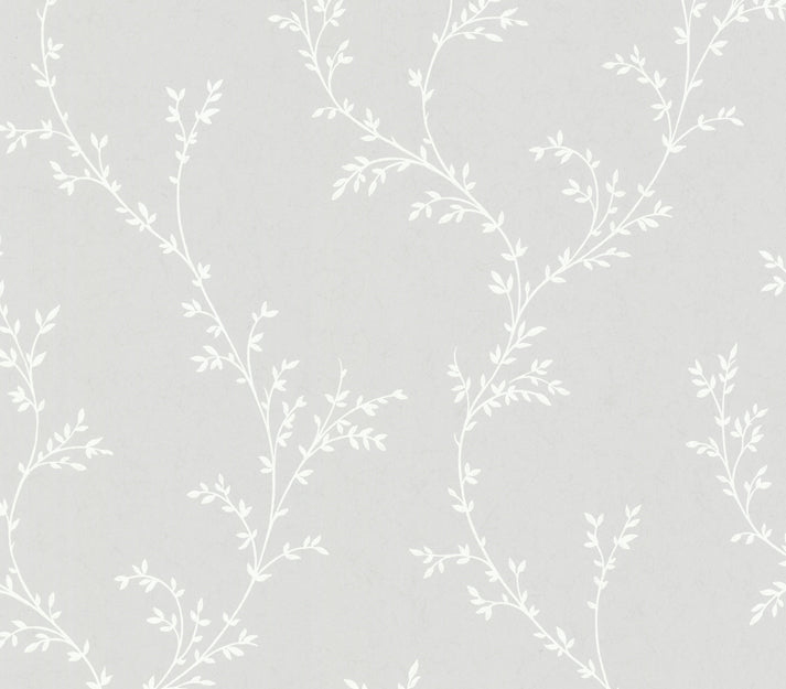 Milton Grey Luxury Leaf Wallpaper