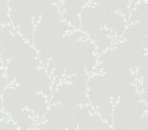 Milton Grey Luxury Leaf Wallpaper