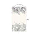Trailing Magnolia Mist Grey Luxury Floral Paperweave Mural