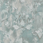 Ornamenta Aqua Green Luxury Damask Wallpaper