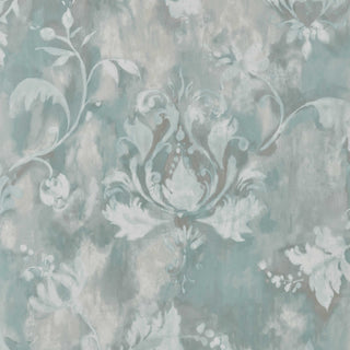 Ornamenta Aqua Green Luxury Damask Wallpaper
