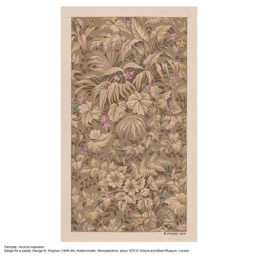 V&A Palmette - Natural Wallpaper