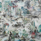 Pavilion Fern Green Luxury Toile Wallpaper