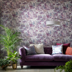 Pavilion Rose Pink Luxury Toile Wallpaper