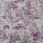 Pavilion Rose Pink Luxury Toile Wallpaper