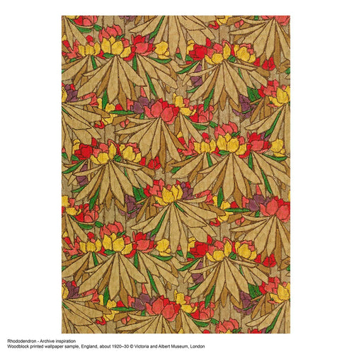 V&A Rhododendron - Yellow Wallpaper
