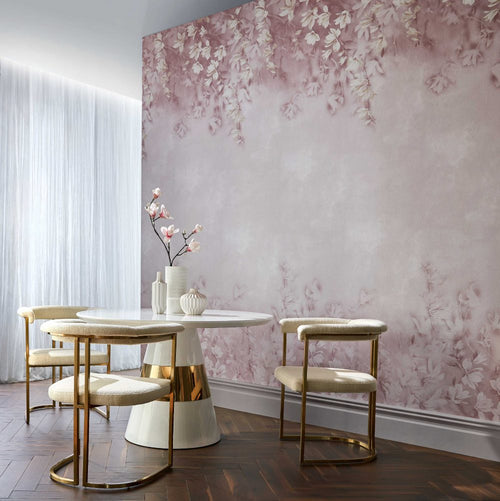 Trailing Magnolia Blush Pink Luxury Floral Wall Mural