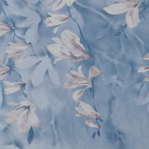 Trailing Magnolia Chambray Blue Luxury Floral Wall Mural
