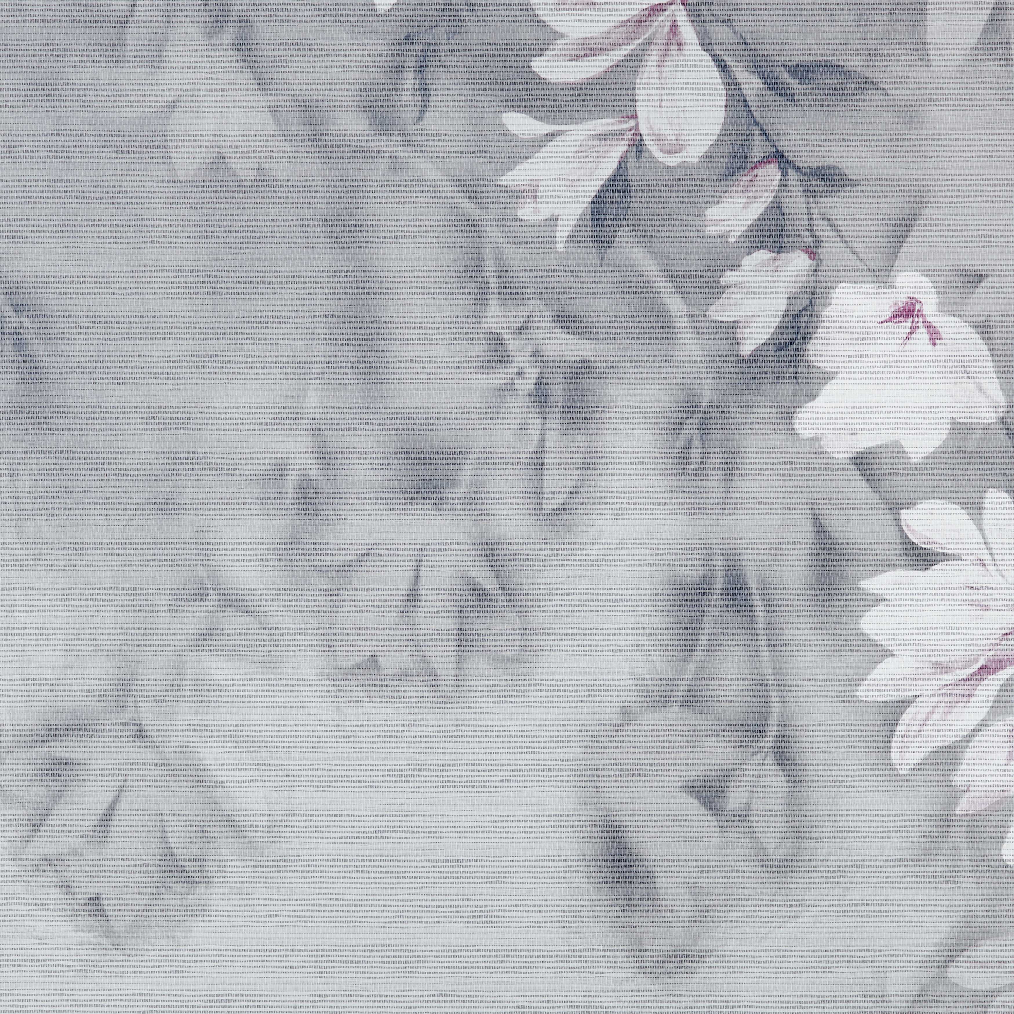 Trailing Magnolia Mist Grey Luxury Floral Paperweave Mural