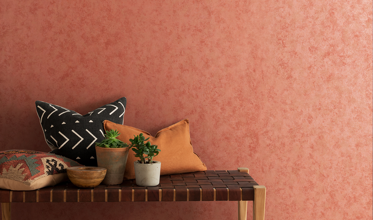 Fenton Red Clay Wallpaper | Capri Collection | 1838 Wallcoverings