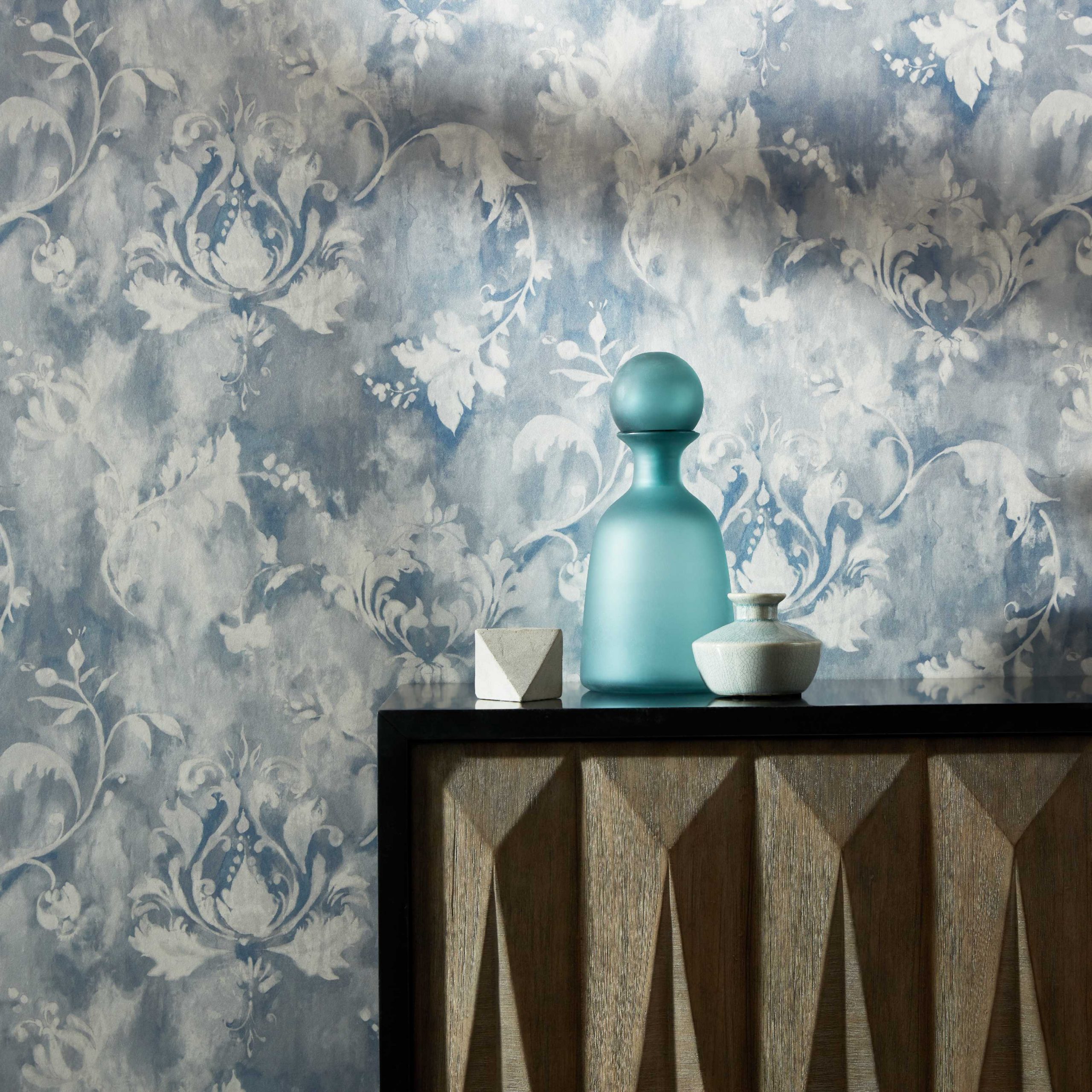 Pewter wallpaper by Erica Wakerly